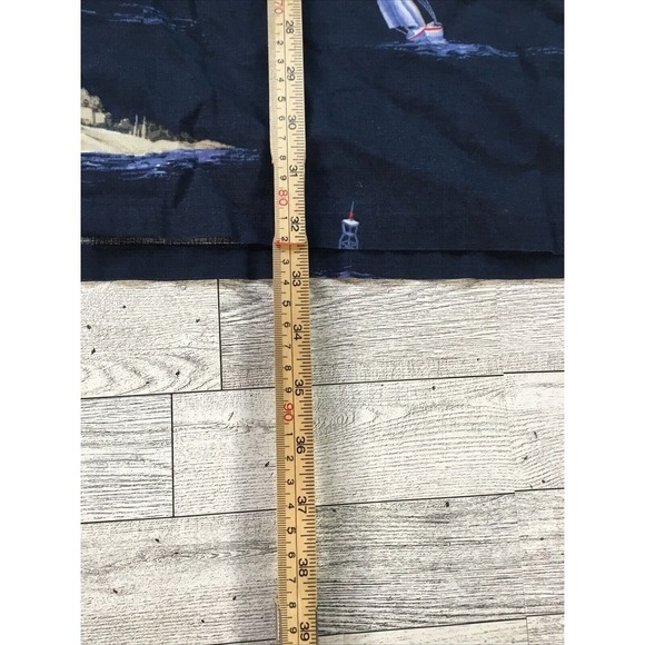 Nautica Men's XXL Navy Sailboat Print Camp Shirt Button Up Short Sleeve - Picture 6 of 10